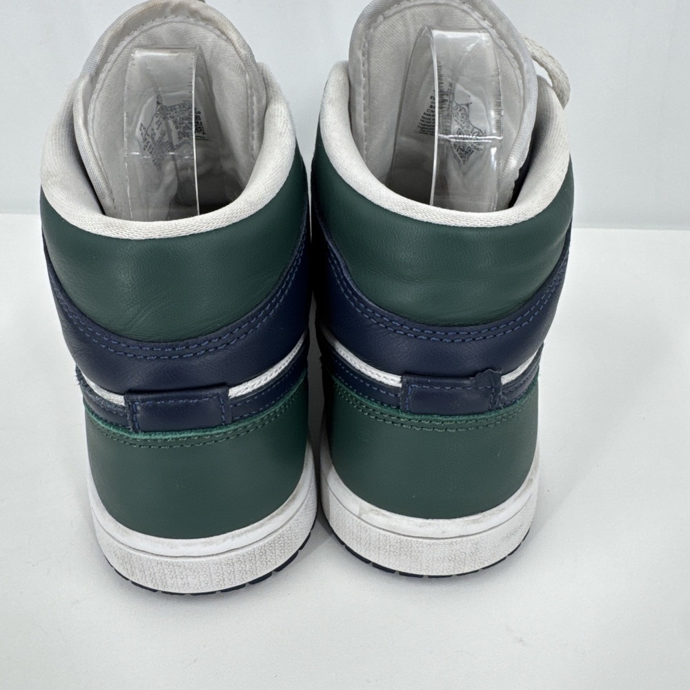 Nike YS Air Jordan 1 Mid SE Noble Green Navy Blue 7.5" DZ5326-300 - Picture 5 of 10